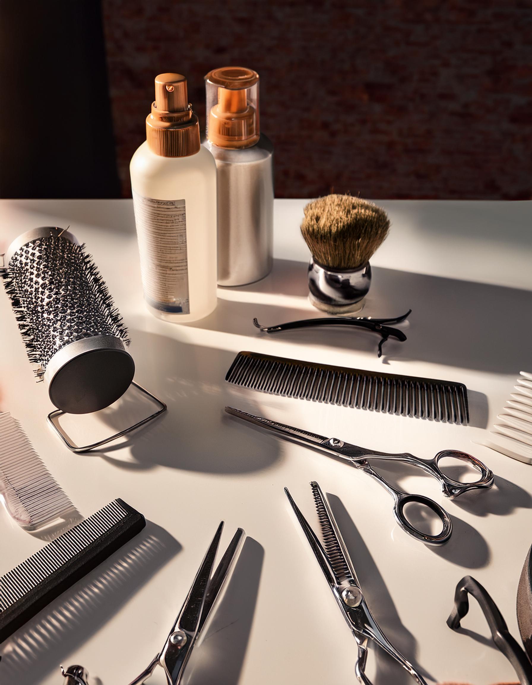 Friseursalon mit klassischem und elegantem Design, Kontaktformular auf einem stilvollen Hintergrund